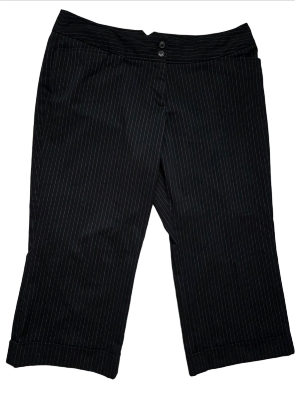 Women's Lane Bryant Black Pinstripe Capris Plus Size 20